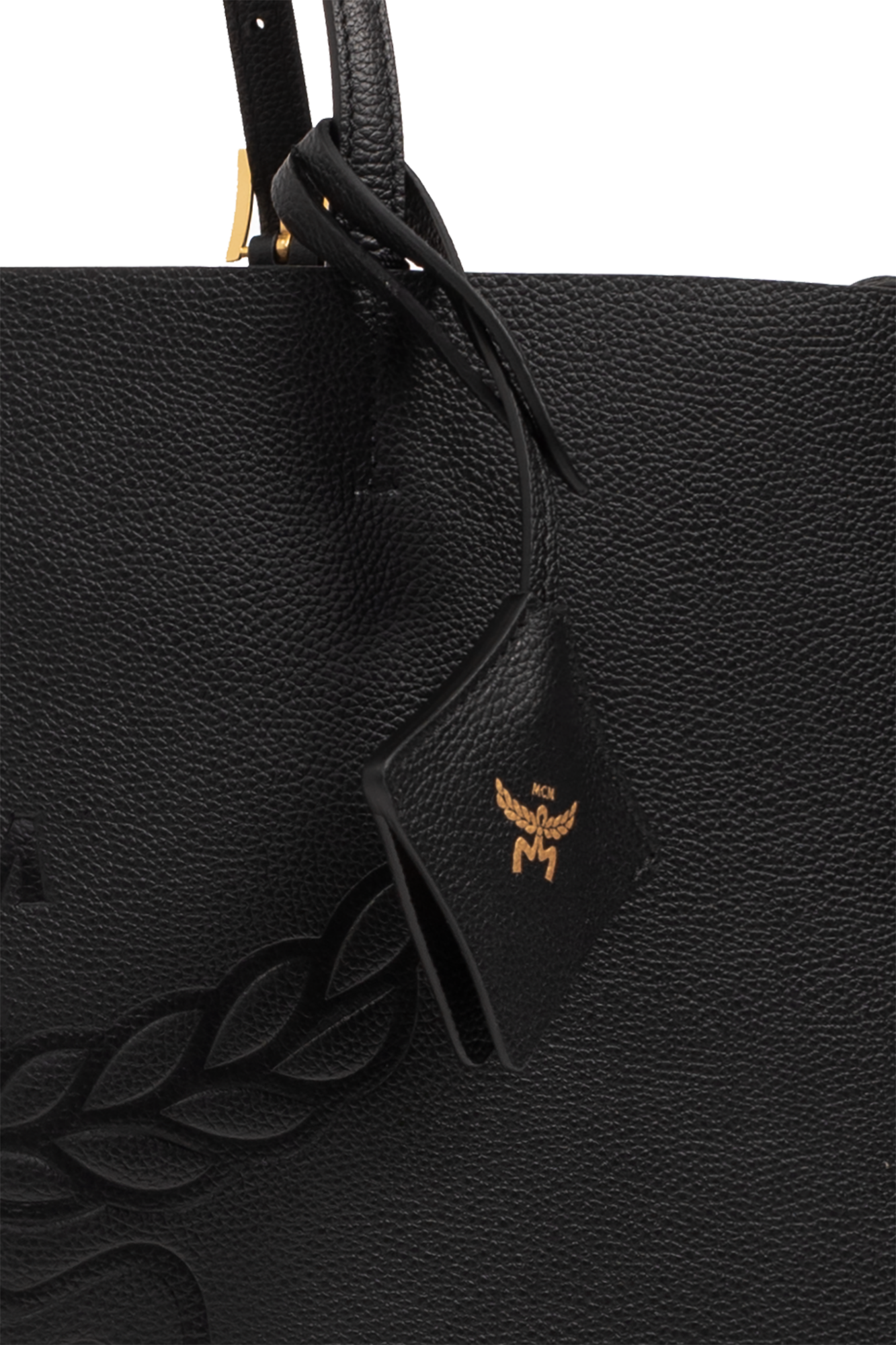 Mcm black shopper outlet bag